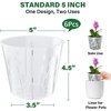 image:imageMIXC 12 Packs 5 Inch Self Watering Pots for Indoor Plants and 12 Packs 5 Inch Orchid Pot with Holes and SideSlit Design for Easy Repotting