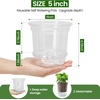 image:imageMIXC 12 Packs 5 Inch Self Watering Pots for Indoor Plants and 12 Packs 5 Inch Orchid Pot with Holes and SideSlit Design for Easy Repotting