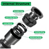 image:imageMIXC 60pcs QuickConnect Drip Irrigation Emitters for 14 Drip Irrigation Tubing  Adjustable PushtoConnect 360 Drip Emitters Stream on 6 Sturdy Stake for Irrigation System20PCS TwoWay Drip Irrigation Stream Emitters