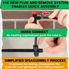 image:imageMIXC 60pcs QuickConnect Drip Irrigation Emitters for 14 Drip Irrigation Tubing  Adjustable PushtoConnect 360 Drip Emitters Stream on 6 Sturdy Stake for Irrigation System60PCS Drip Irrigation Stream Emitters