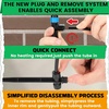 image:imageMIXC 60pcs QuickConnect Drip Irrigation Emitters for 14 Drip Irrigation Tubing  Adjustable PushtoConnect 360 Drip Emitters Stream on 6 Sturdy Stake for Irrigation System30PCS Drip Irrigation Vortex Emitters