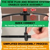 image:imageMIXC 60pcs QuickConnect Drip Irrigation Emitters for 14 Drip Irrigation Tubing  Adjustable PushtoConnect 360 Drip Emitters Stream on 6 Sturdy Stake for Irrigation System20PCS TwoWay Drip Irrigation Stream Emitters