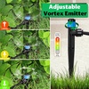 image:imageMIXC 60pcs QuickConnect Drip Irrigation Emitters for 14 Drip Irrigation Tubing  Adjustable PushtoConnect 360 Drip Emitters Stream on 6 Sturdy Stake for Irrigation System60PCS Drip Irrigation Vortex Emitters