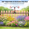 image:imageMIXC 60pcs QuickConnect Drip Irrigation Emitters for 14 Drip Irrigation Tubing  Adjustable PushtoConnect 360 Drip Emitters Stream on 6 Sturdy Stake for Irrigation System20PCS 360 Adjustable Irrigation Stream Emitters