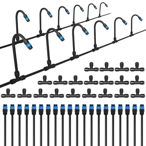 image:imageMIXC 60pcs QuickConnect Drip Irrigation Emitters for 14 Drip Irrigation Tubing  Adjustable PushtoConnect 360 Drip Emitters Stream on 6 Sturdy Stake for Irrigation System20PCS 360 Adjustable Irrigation Vortex Emitters