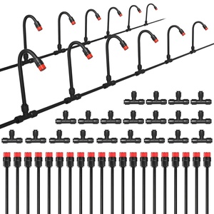 image:imageMIXC 60pcs QuickConnect Drip Irrigation Emitters for 14 Drip Irrigation Tubing  Adjustable PushtoConnect 360 Drip Emitters Stream on 6 Sturdy Stake for Irrigation System20PCS 360 Adjustable Irrigation Stream Emitters